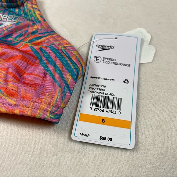 SPEEDO Endurance Strappy Back Demi Swimsuit Bikini Top, Small - Picture 4 of 5